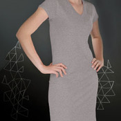 Juniors Fine Jersey V-Neck T-Shirt Dress